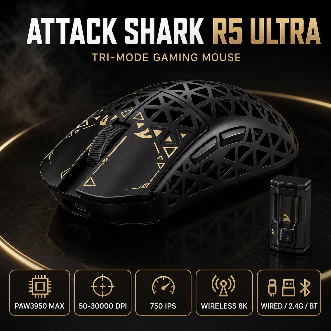 Logitech Mouse G Pro X Superlight - ATTACK SHARK R5 Ultra Gaming Mouse,
