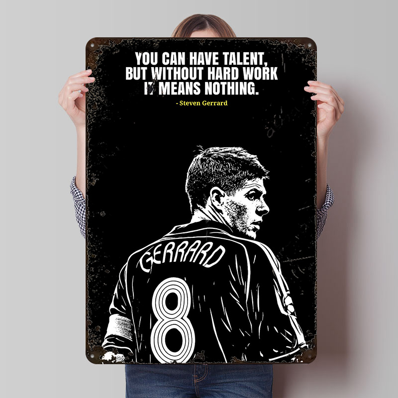 Steven Gerrard Quote Metal Pos - огляд і ціна Retro Gaming Gadgets