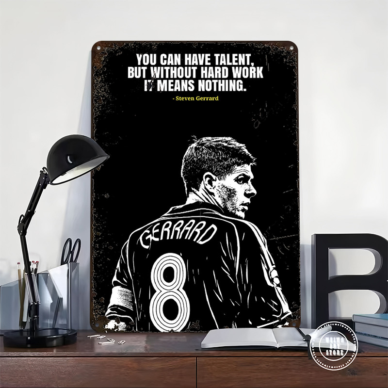 Steven Gerrard Quote Metal Pos - огляд і ціна Retro Gaming Gadgets