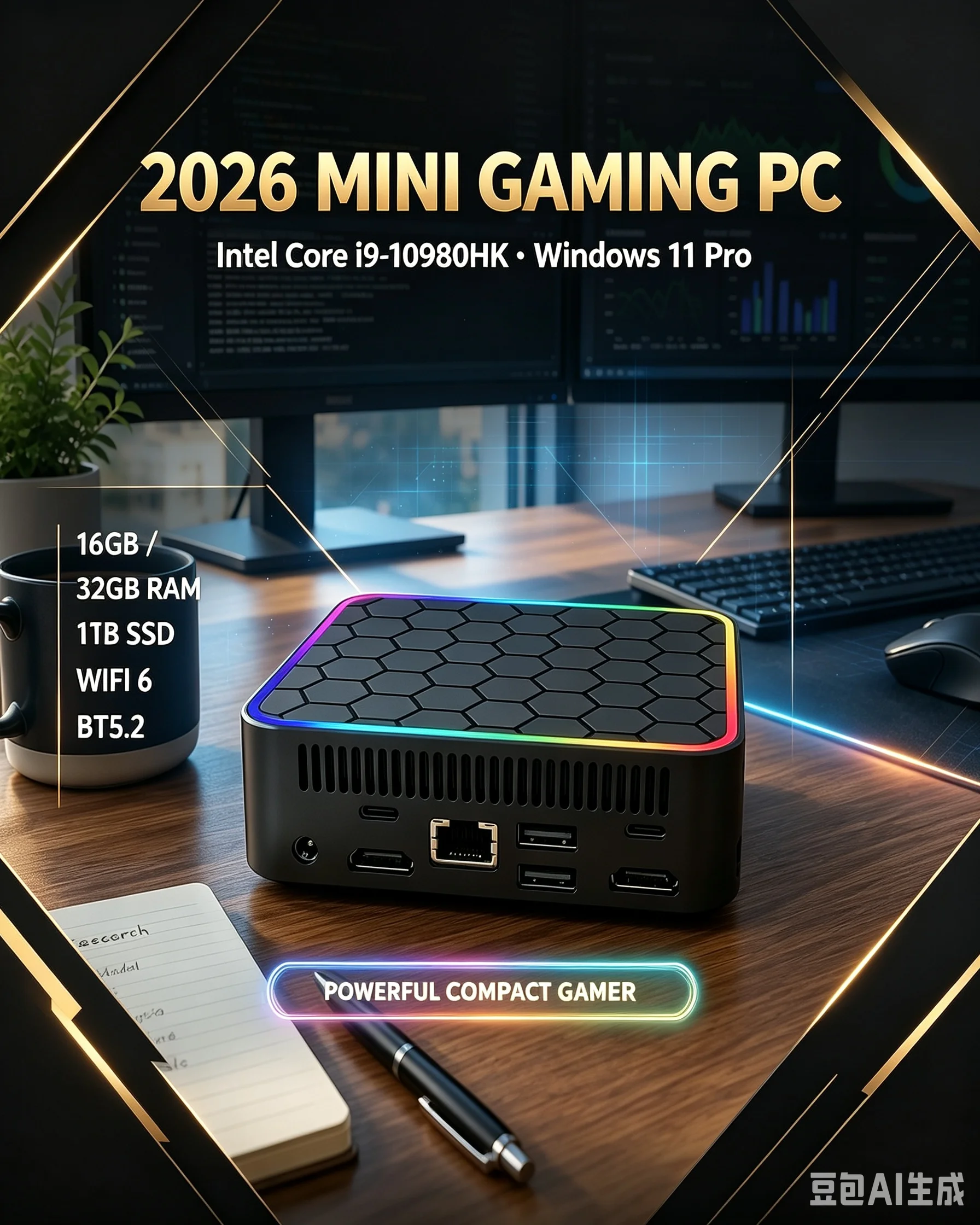 2026 Mini PC Core i9 10980HK W - огляд і ціна Retro Gaming Mini Pc